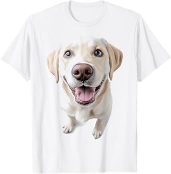 Labrador Dog Graphic Pet Artwork Blue Eyes Labrador T-Shirt