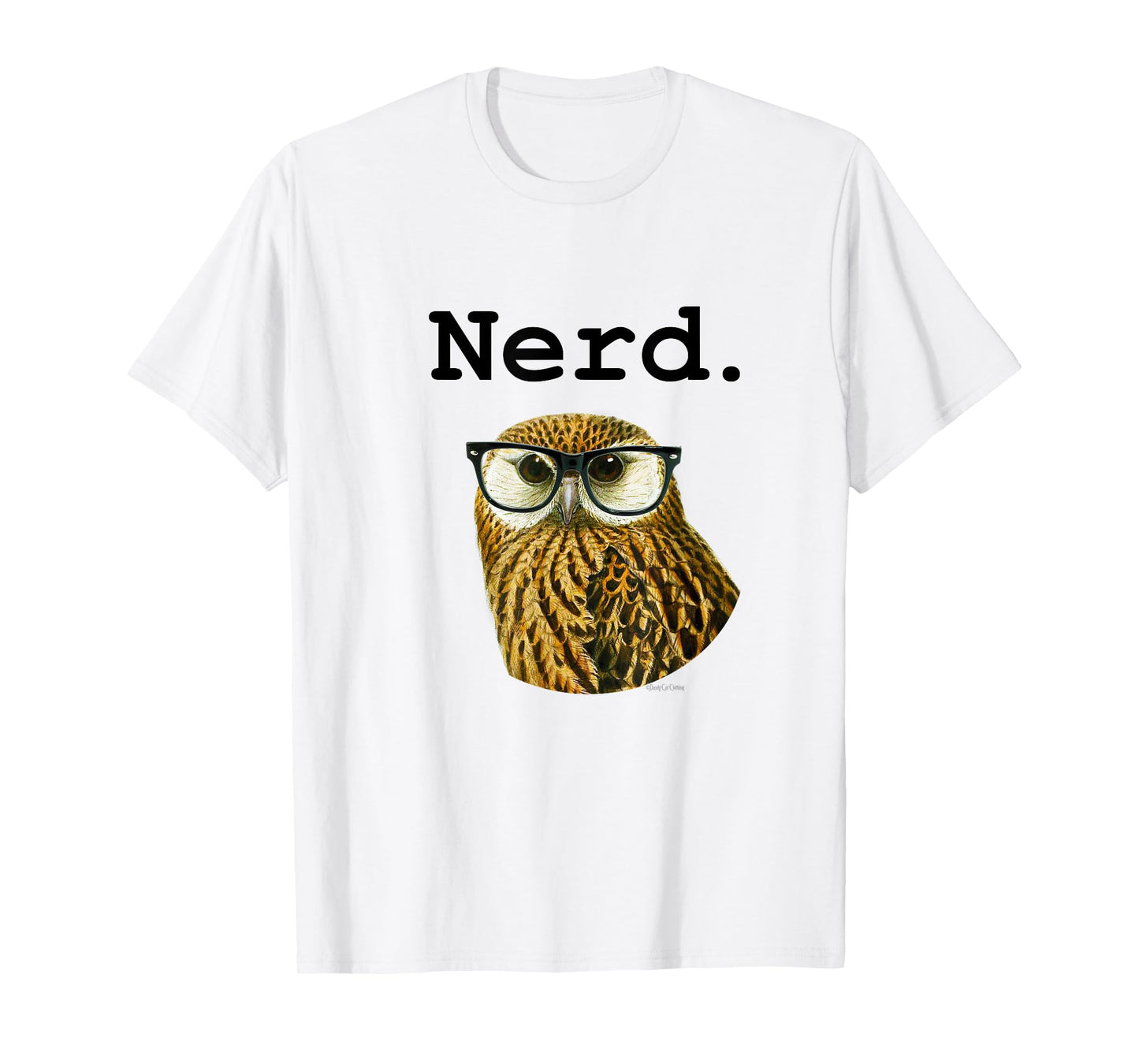 The Nerd Bird Owl with Glasses Nerd Dork Shirt T-Shirt