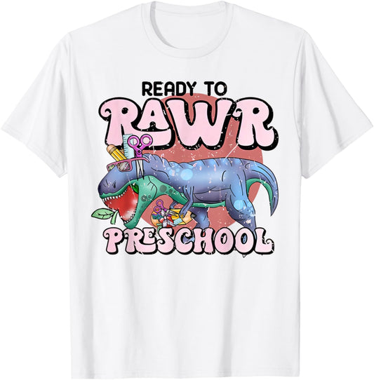 Dinosaur Dino Preschool First Day Back To School T-Shirt