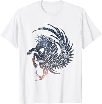 Mystical Pegasus starry sky T-Shirt