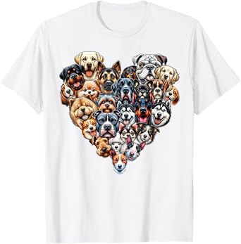 Types Of Dogs Breeds Chart Educational Canine Enthusiast T-Shirt