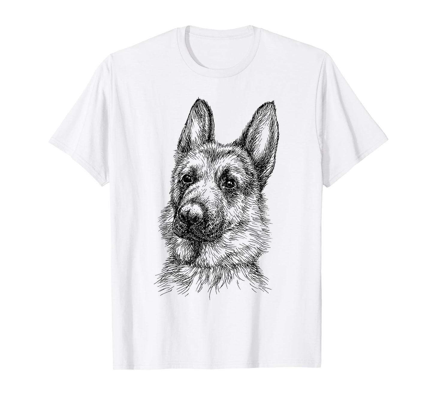 Portrait Drawing German Shepherd for Dog Owners T-Shirt