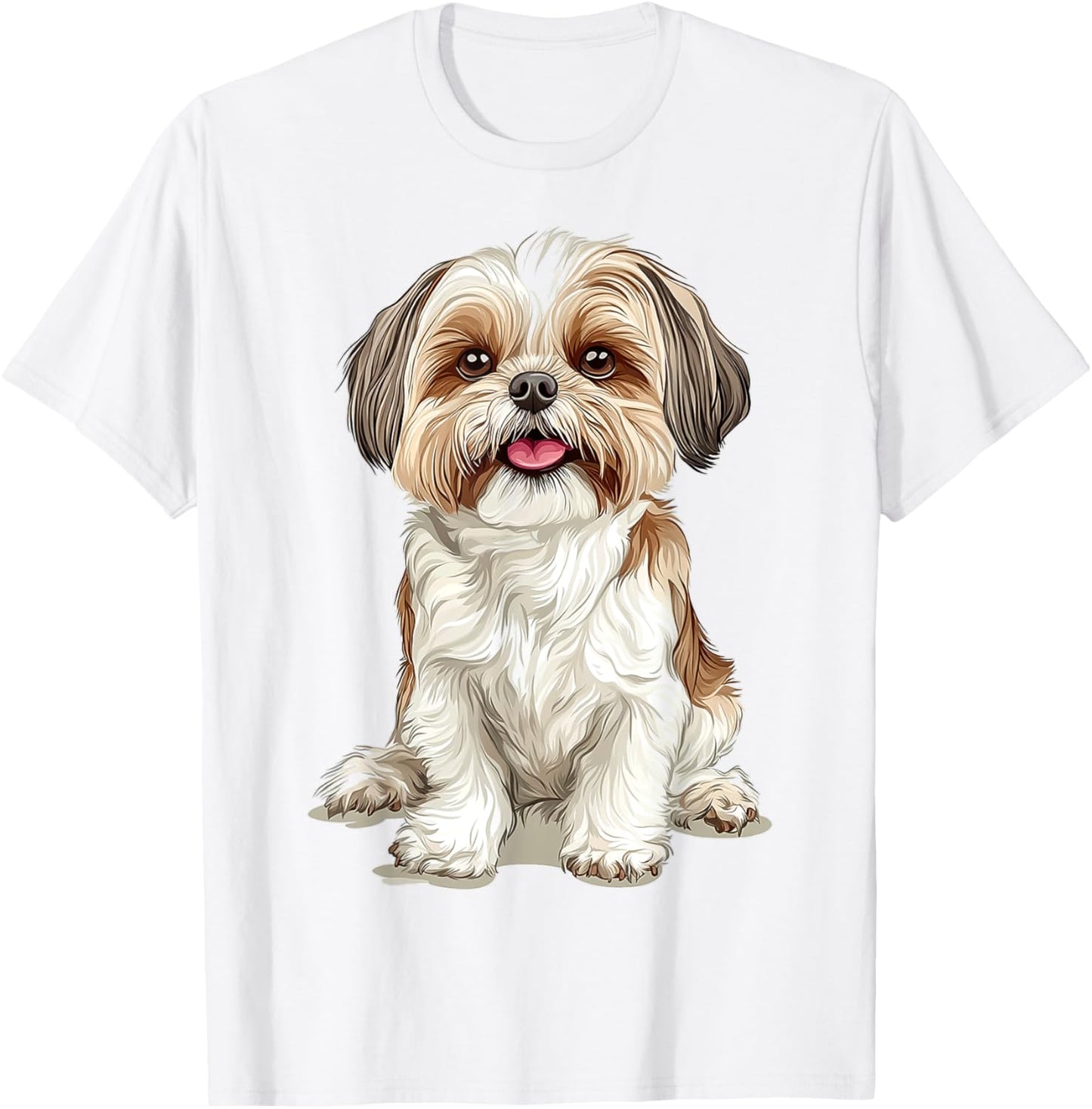 Shih Tzu Dog Motif Pet Artwork Shih Tzu T-Shirt