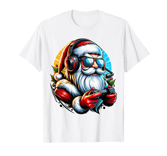 Christmas Gamer Boys Video Game Santa Xmas T-Shirt