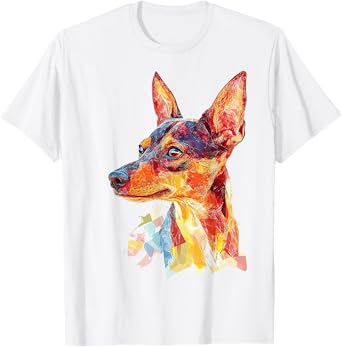 Miniature Pinscher Dog Pet Colorful Miniature Pinscher T-Shirt for Men Women Kids