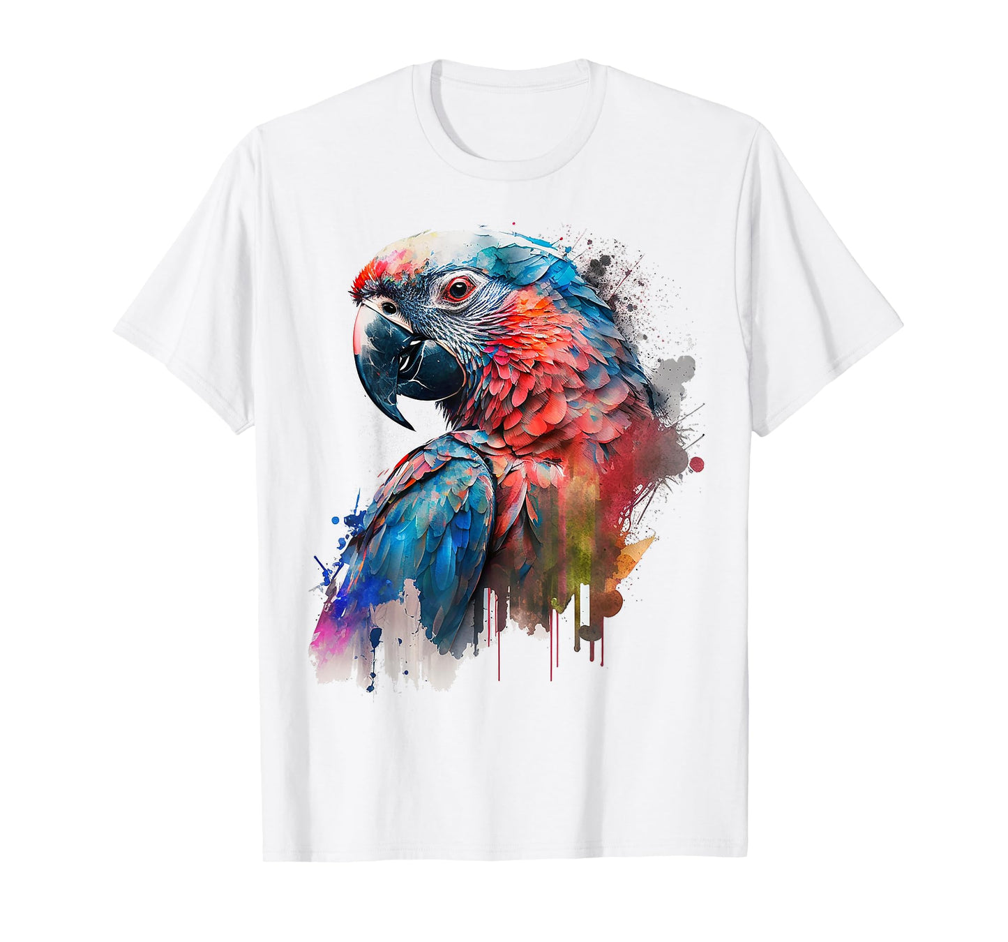 Parrot Bird Colourful Art Animal Bird Motif Parrot T-Shirt