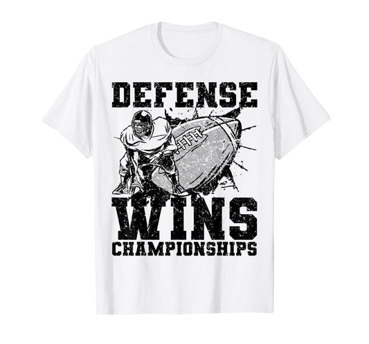 Defense wins Championships | Football Defence Lineman bright T-Shirt