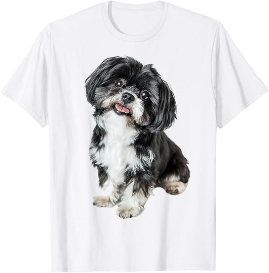 Shih Tzu Dog Motif Pet Artwork Shih Tzu T-Shirt
