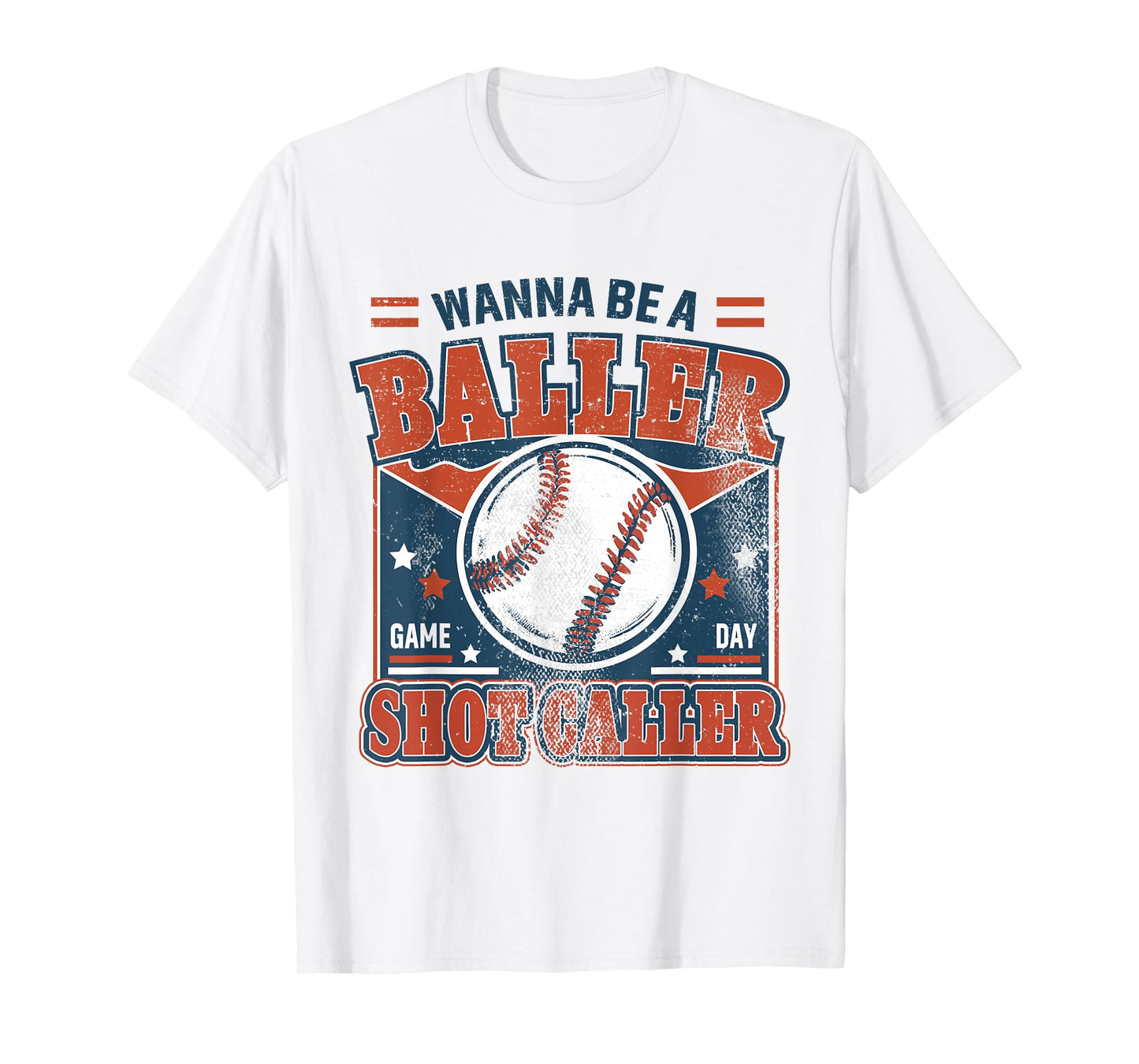 Old Fashion Wanna Be A Baller Shot Caller Mama Mom Baseball T-Shirt
