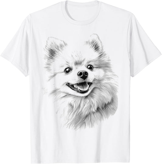 Pomeranian Dog Motif Pet Art Pomeranian T-Shirt