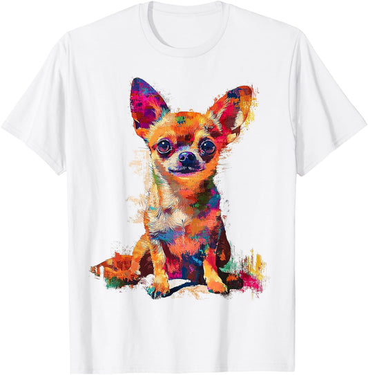 Chihuahua Dog Motif Pet Artwork Chihuahua T-Shirt