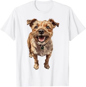 Border Terrier Dog Graphic Pet Illustration Border Terrier T-Shirt for Men Women Kids