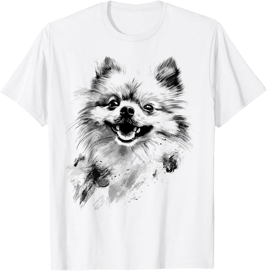 Pomeranian Dog Graphic Pet Artwork Pomeranian T-Shirt