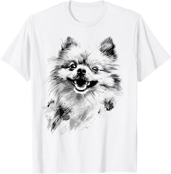 Pomeranian Dog Graphic Pet Artwork Pomeranian T-Shirt