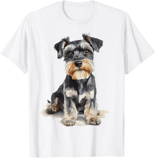 Miniature Schnauzer Dog Motif Pet Miniature Schnauzer T-Shirt