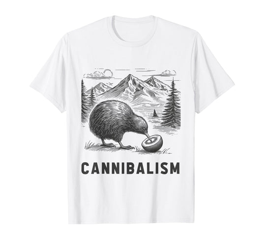 Funny Kiwi Bird Joke Cannibalism For Fruit Love Women Men T-Shirt
