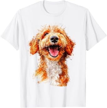 Labradoodle Dog Motif Pet Artwork Labradoodle Men Women Kids T-Shirt