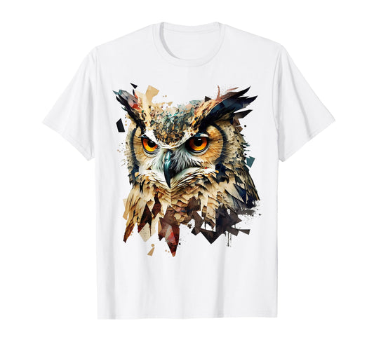 Art abstract owl bird animals T-Shirt