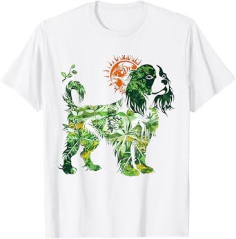 Cavalier King Charles Spaniel Dog Graphic Art Tee Cute Earth Men Women Kids T-Shirt