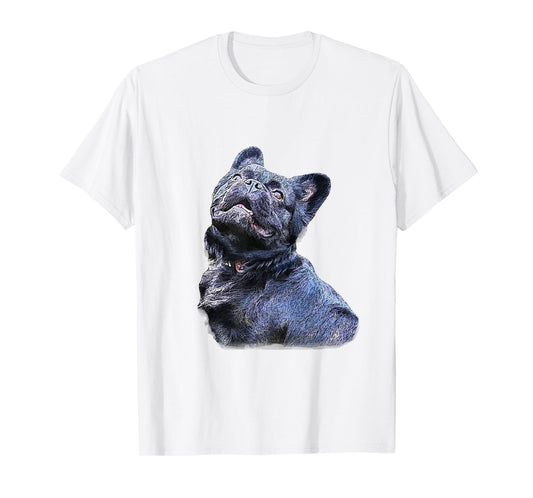 Fluffy Frenchie French Bulldog Top T-Shirt for Men Women Kids