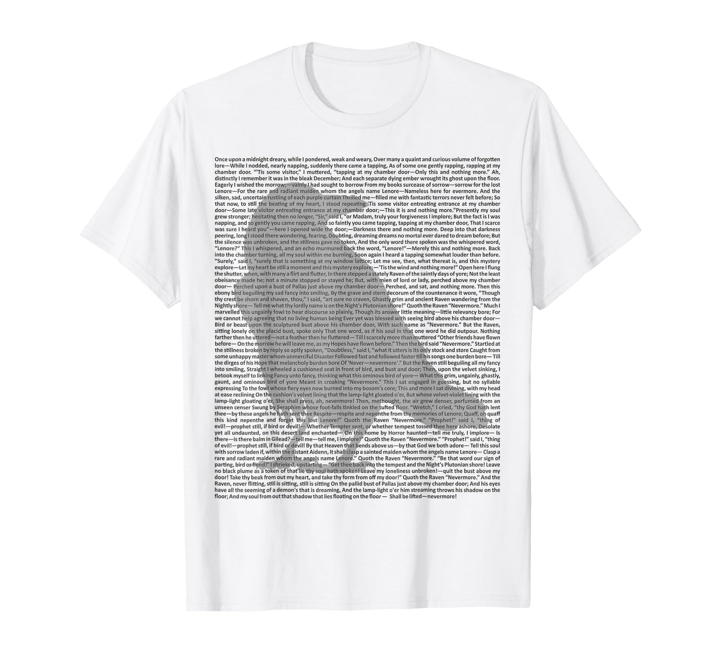 Edgar Allan Poe Poem - The Raven 1 - EAP Tribute Fan T-Shirt T-Shirt