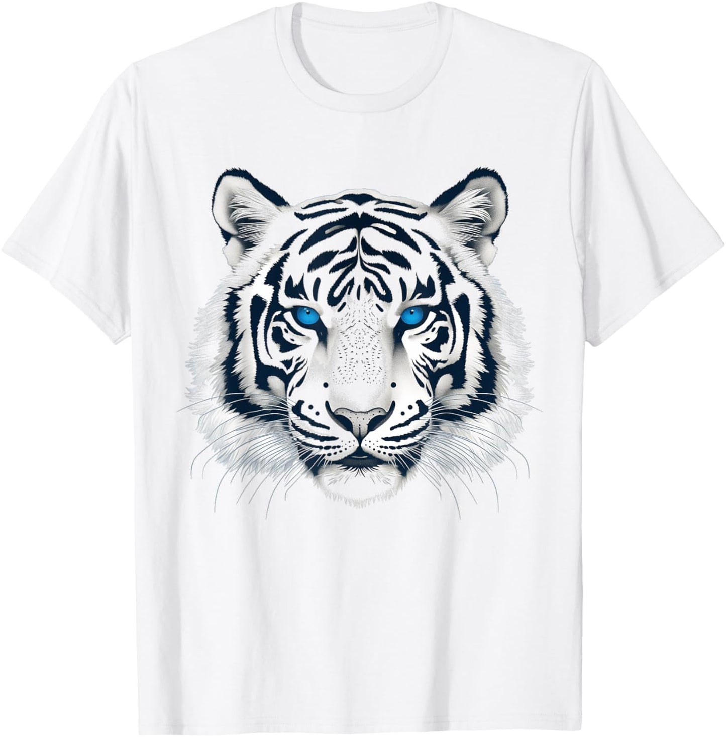White Tiger Blue Eyes Wild Cat Animal T-Shirt