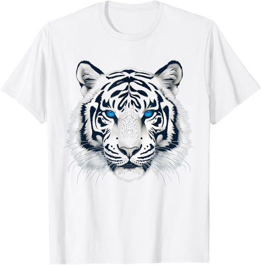 White Tiger Blue Eyes Wild Cat Animal T-Shirt