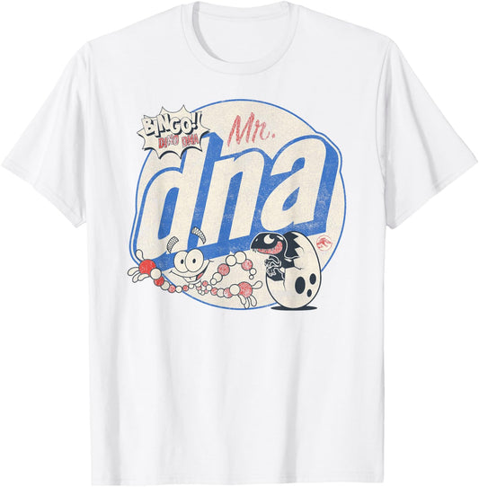 Jurassic World Retro Mr. DNA Bingo Dino Logo T-Shirt