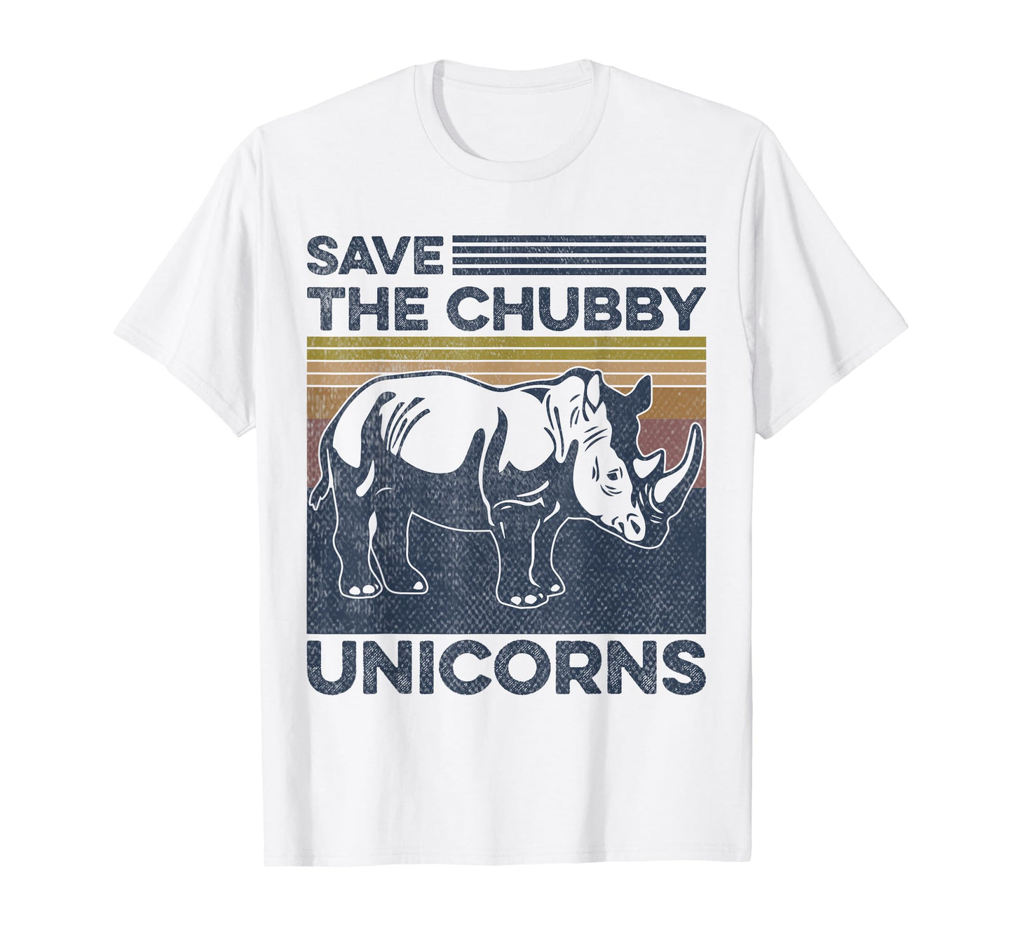 Save the Chubby Unicorns Rhinoceros Animal Lovers T-Shirt