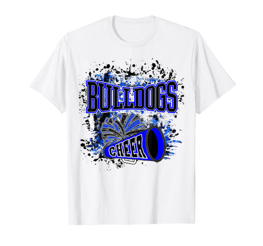 Go Bulldogs Cheer Women Bulldogs Girls School Spirit T-Shirt