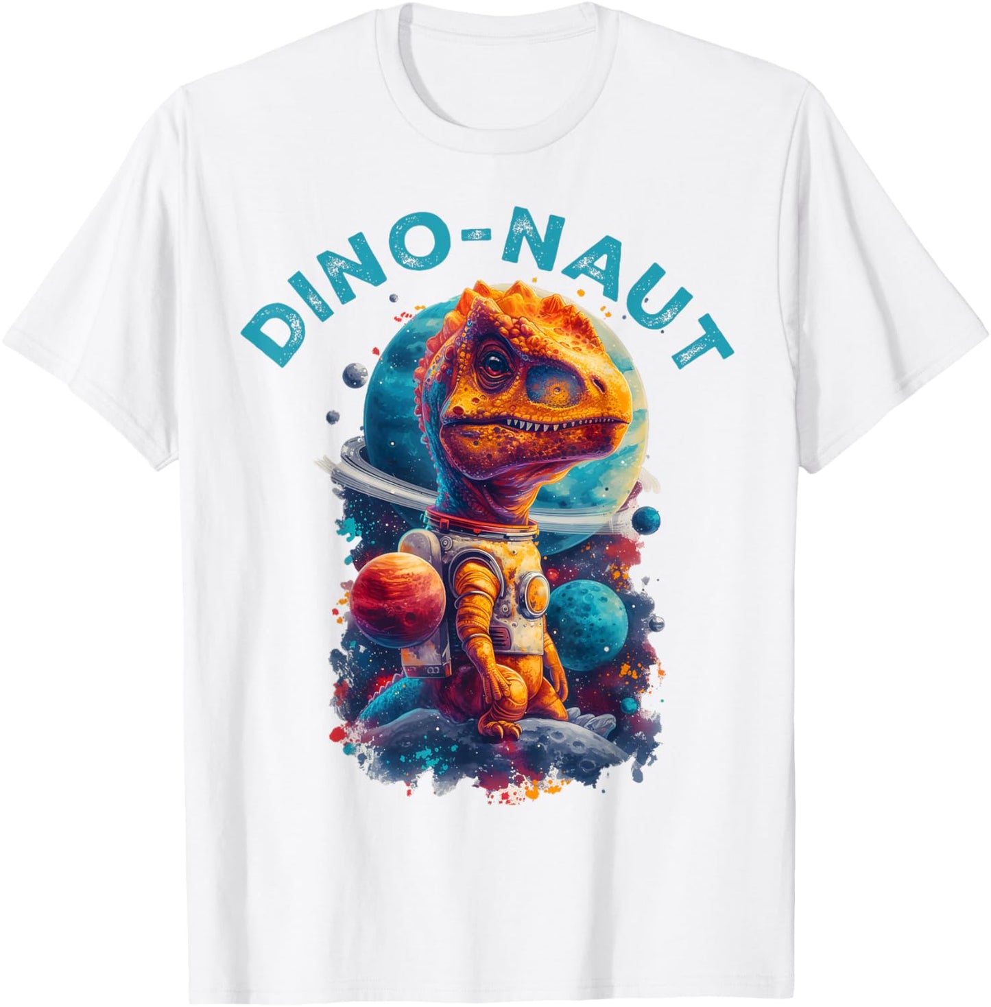 Dino-naut Funny Dinosaur Space Lover Vintage Dino Astronaut T-Shirt