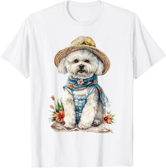 Summer Dog Bichon Frise T-Shirt
