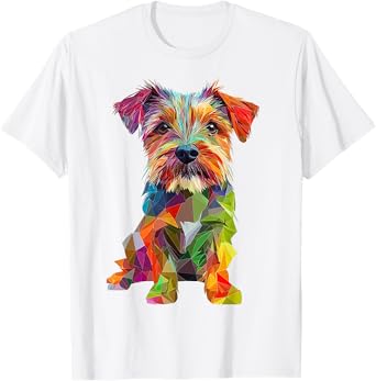 Norfolk Terrier Dog Pet Artwork Colorful Norfolk Terrier Men Women Kids T-Shirt