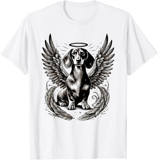Shorthair Dachshund With Wings Of An Angel T-Shirt