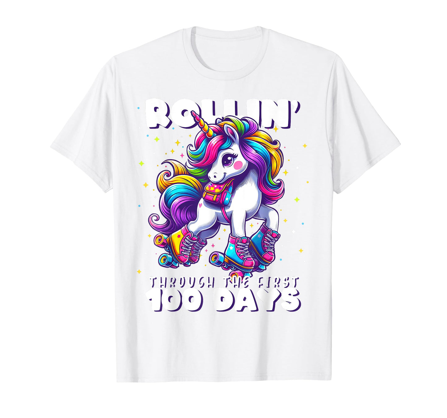 100 Days of School Girls Teacher 100th Day Unicorn Outfit T-Shirt