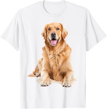 Golden Retriever Dog Graphic Pet Artwork Golden Retriever Men Women Kids T-Shirt