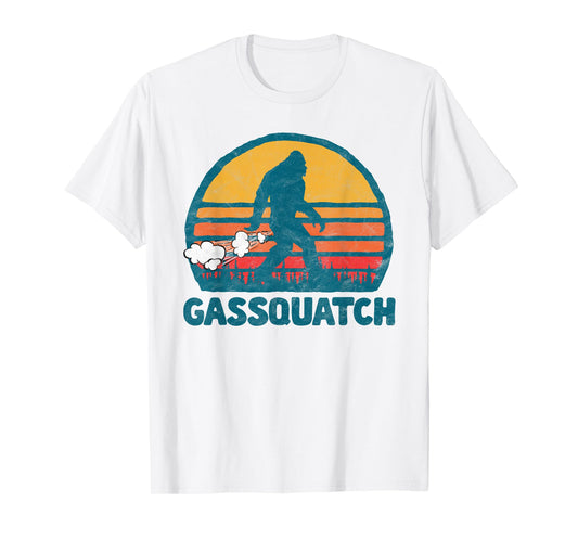 Gassquatch! Funny Farting Bigfoot Retro Fart T-Shirt