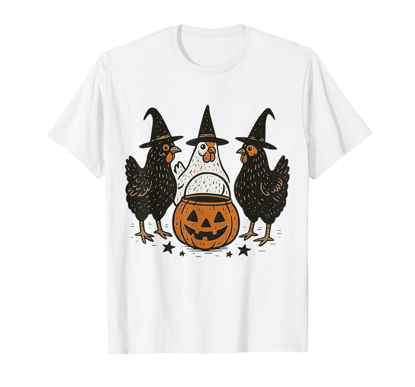 Chicken Halloween Costume Spooky Season Funny Chickens Witch T-Shirt
