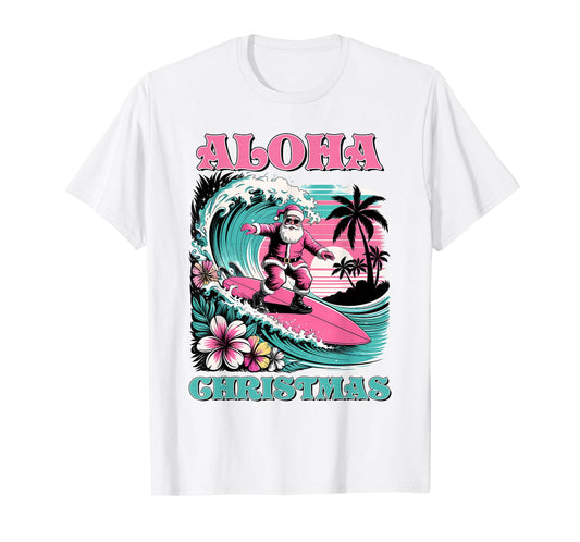 Beach Santa Summer Christmas In July T-Shirt