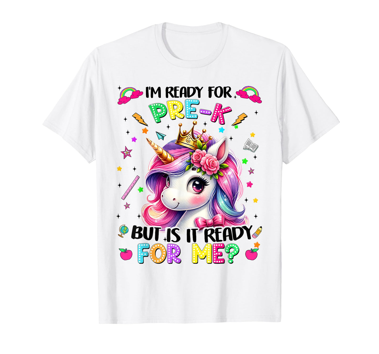 Im Ready For Pre K PreK Unicorn First Day Of School Girls T-Shirt