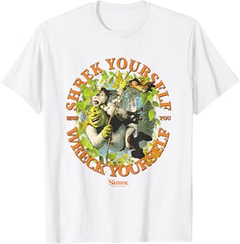 Shrek Yourself Before You Wreck Yourself Retro Chest Poster T-Shirt