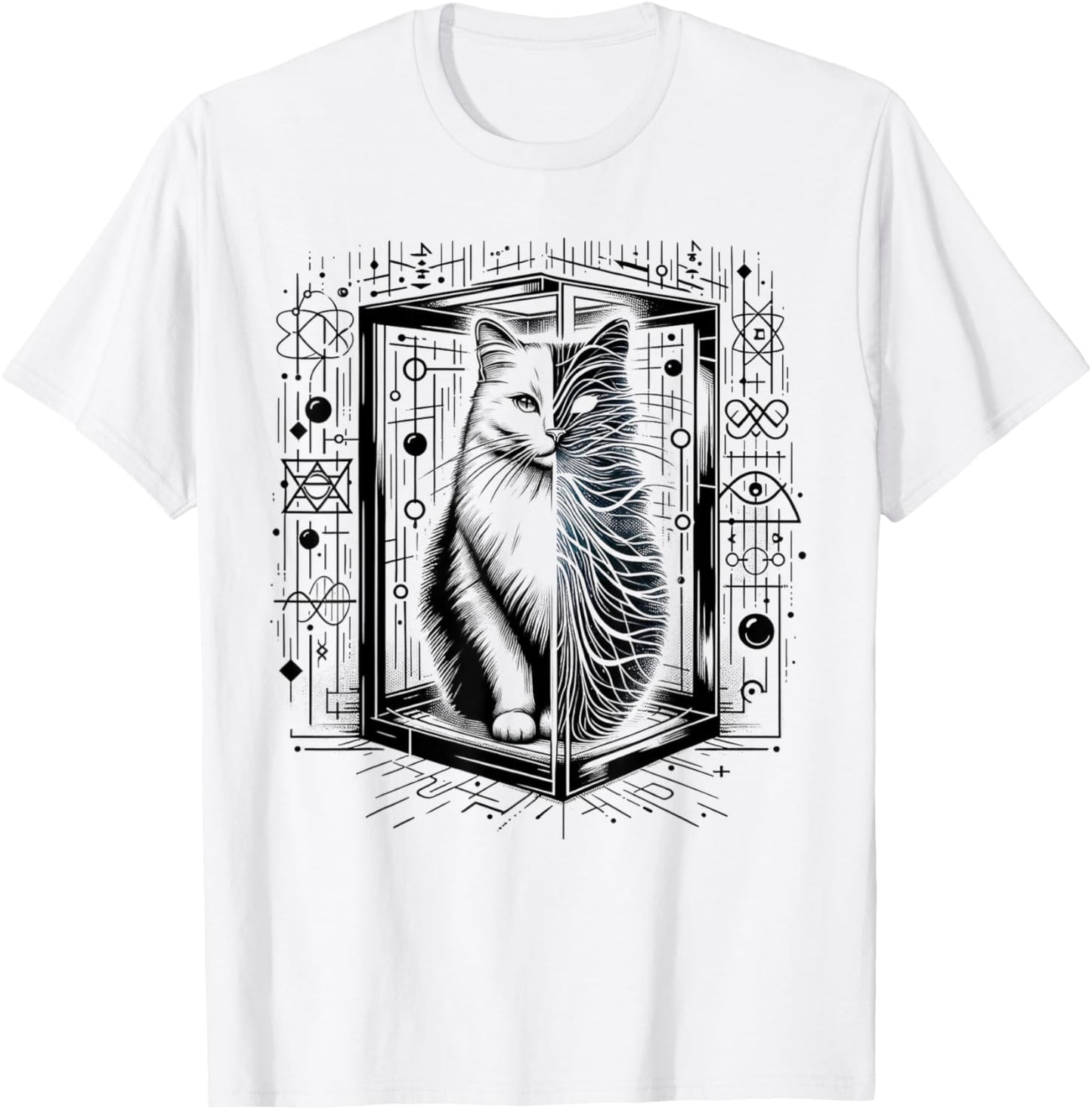 Funny Physics Schrödinger's cat in a Box Quantum Physics T-Shirt
