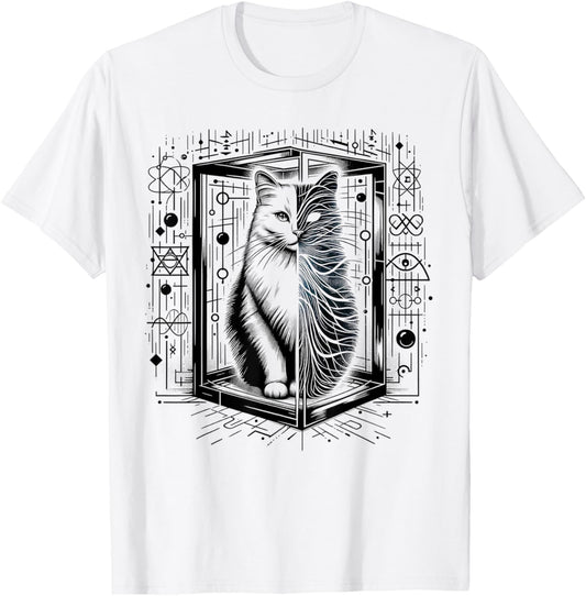 Funny Physics Schrödinger's cat in a Box Quantum Physics T-Shirt