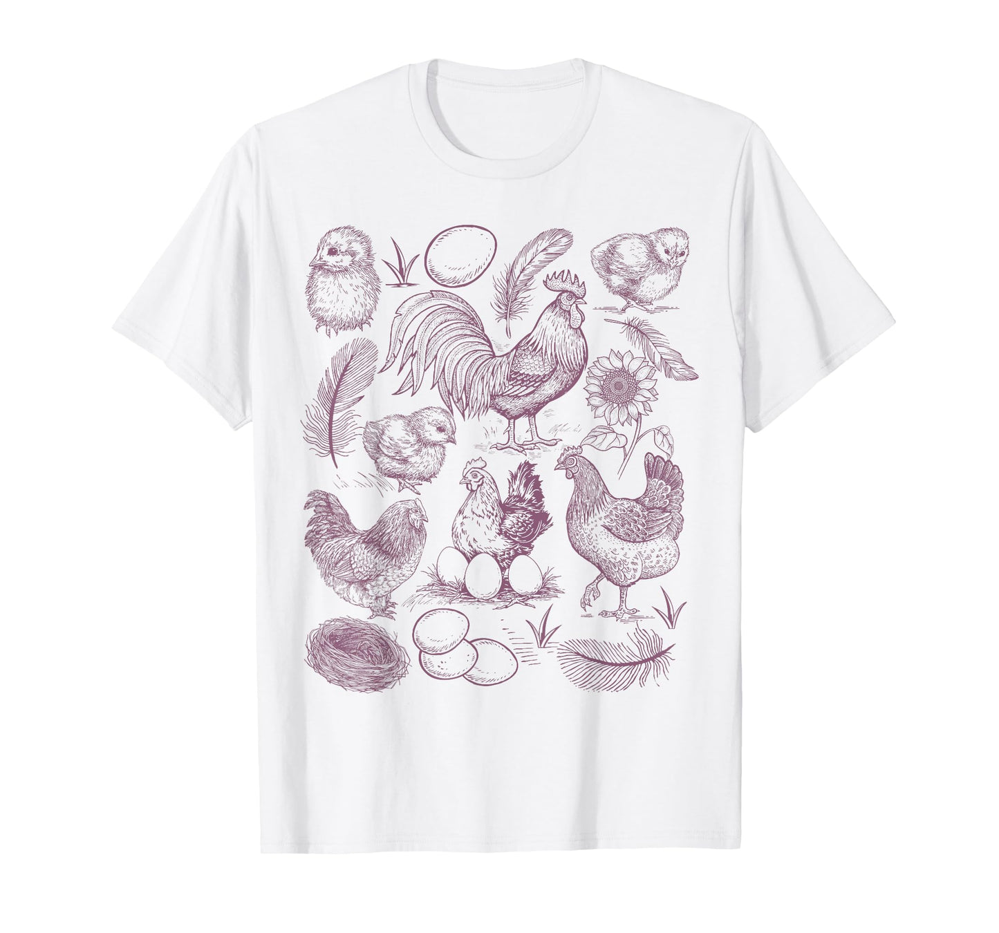 Vintage Chicken Farm Shirt Rustic Country Farm Chicken Mom T-Shirt