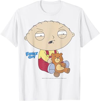 Family Guy Iconic Stewie Griffin Distressed Big Chest Poster T-Shirt