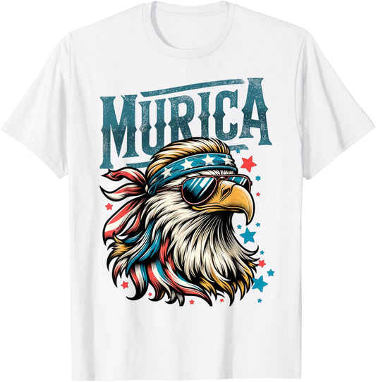 4th of July Patriotic Funny Eagle July 4th USA Murica T-Shirt