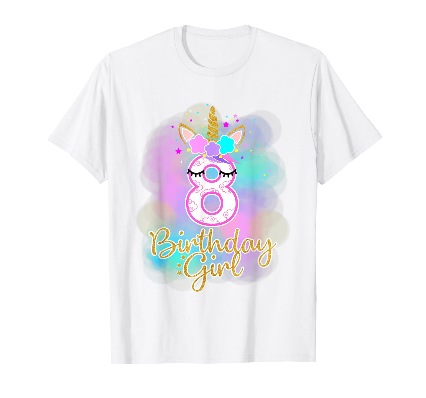 8th Unicorn Birthday Girl t-shirt eight years old party gift T-Shirt