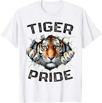 Tiger Pride Retro Tiger School Sports Team T-Shirt