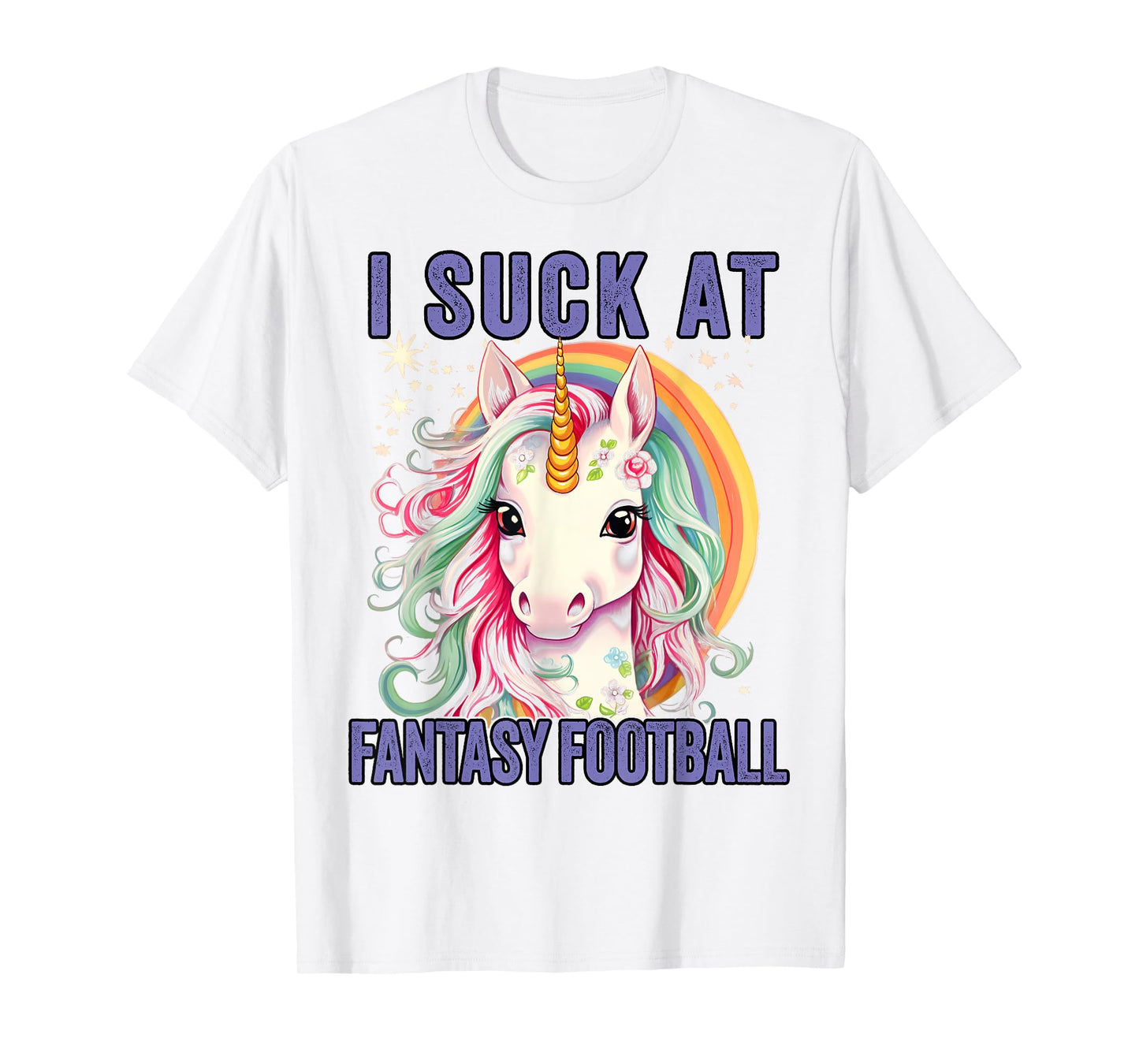 I Suck at Fantasy Football Loser Shirt Unicorn Me T-Shirt