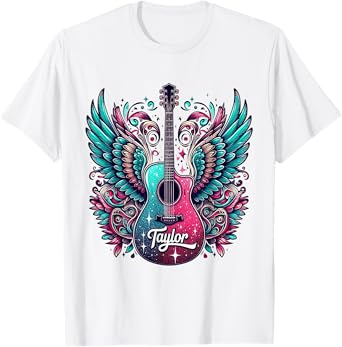 Girl Retro Taylor First Name Personalized Groovy 80's T-Shirt